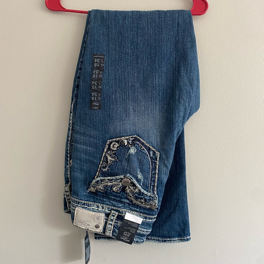 Women’s silver jeans